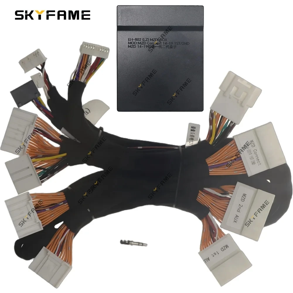 SKYFAME Car Wire Harness Adapter Canbus Box Android Radio Power Cables Decoder For Mazda Connect 1TH 2TH