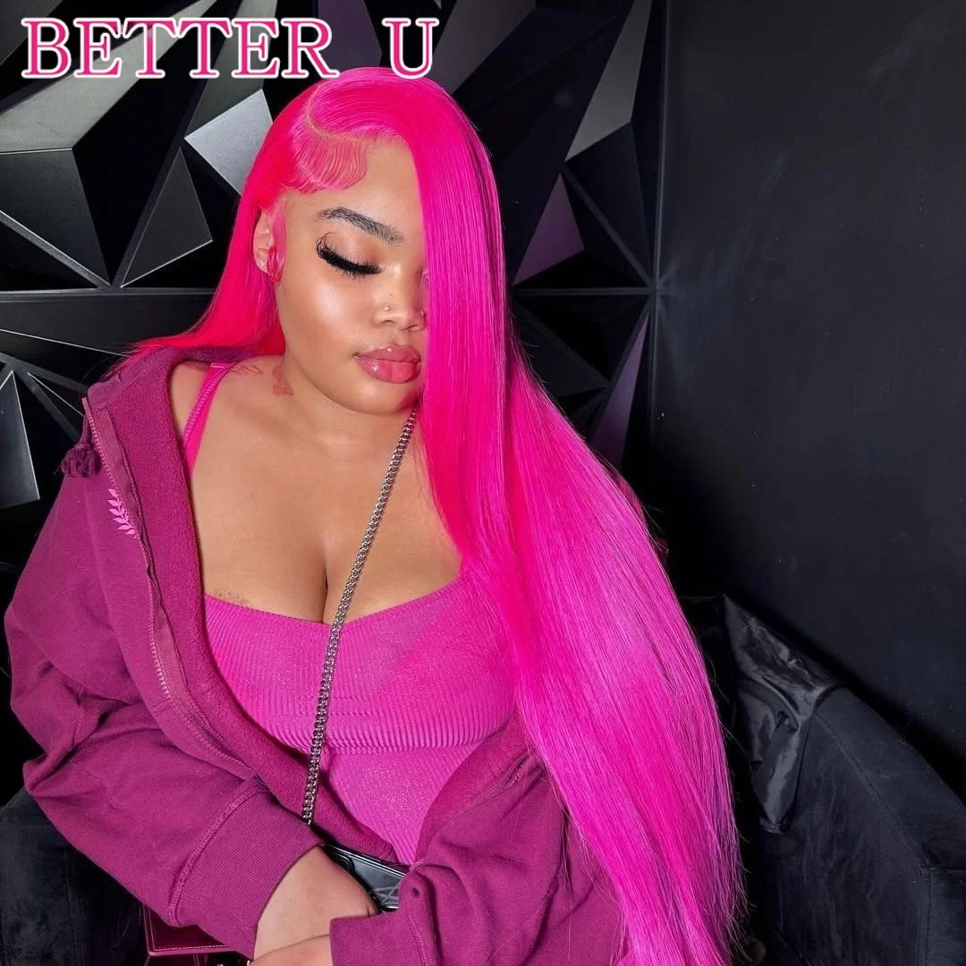 ارتفع الوردي الملونة 13x6 HD الدانتيل الجبهة الباروكات شعر الإنسان مستقيم البرازيلي Preplucked 13x4 الدانتيل الشفاف الجبهة خصلات الشعر المستعار الإنسان #3