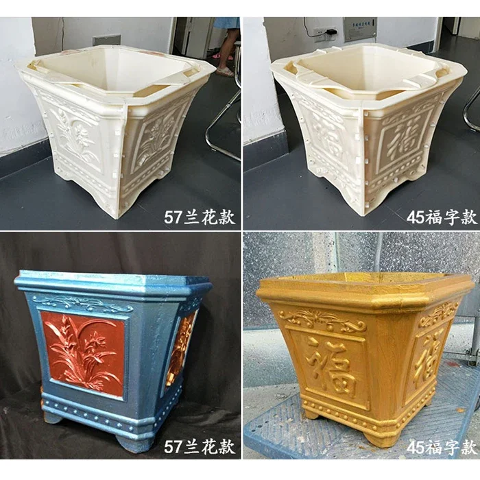 Roman column mold factory direct building cement flowerpot four corner bonsai flowerpot plastic.