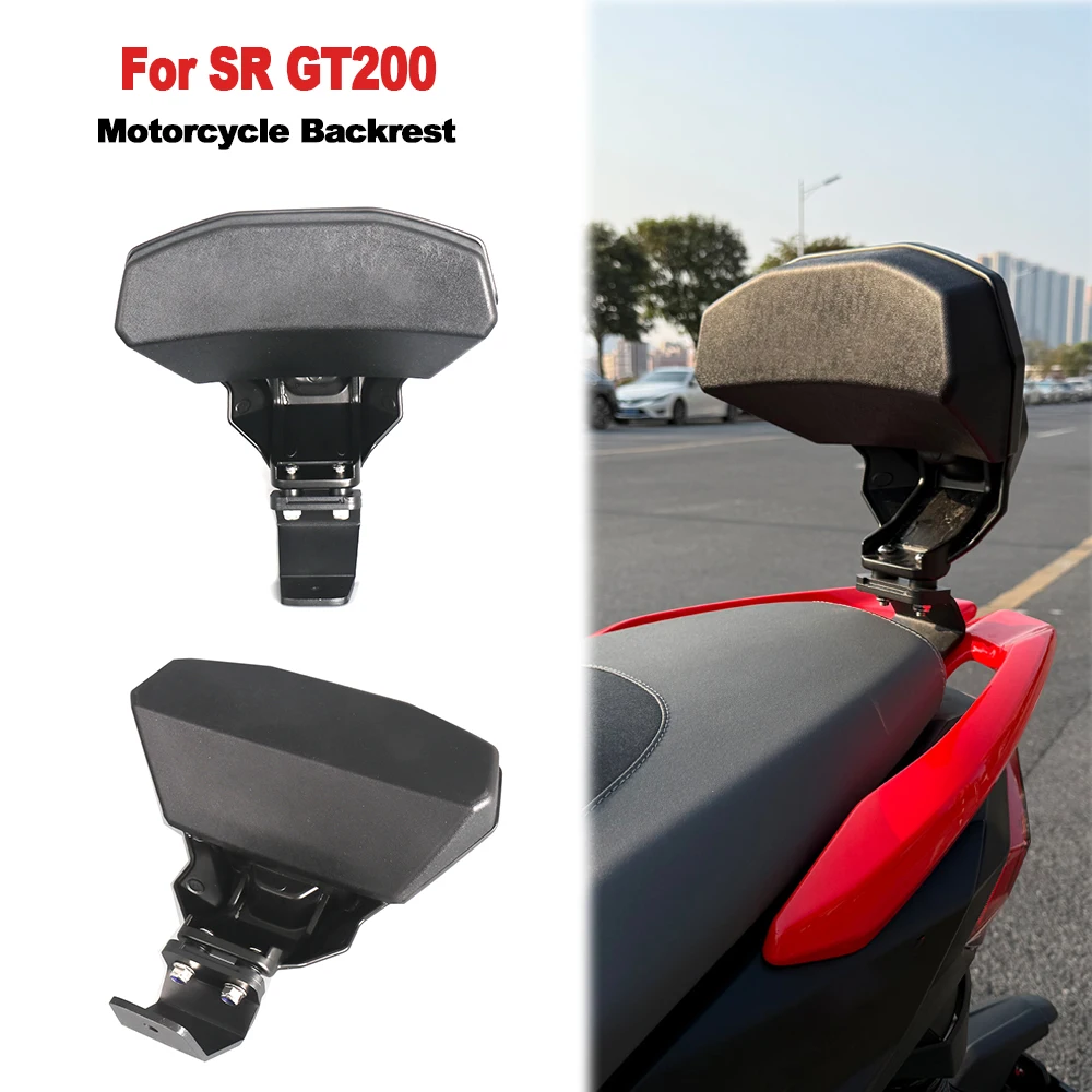 

For Aprilia SR GT200 2022-2023 Motorcycle Modified Rear Passenger Seat Rear Backrest Cushion Back Rest Pad Aluminum Bracket