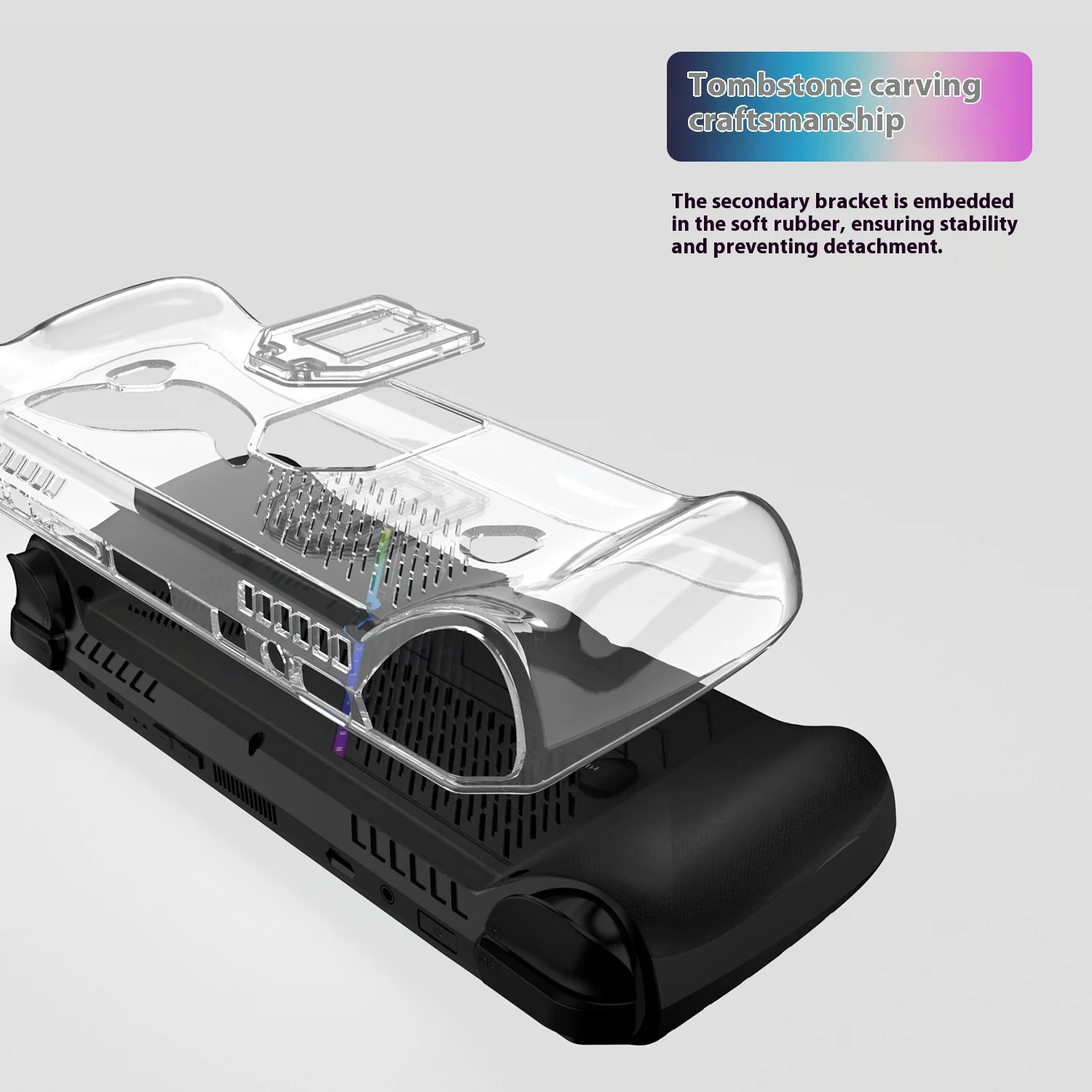 CoverJoy Clear TPU Case for ASUS ROG Ally X with Stand Full Body Protection Shockproof Anti Scratch Cover