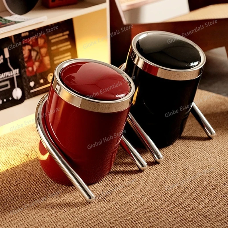 

Trash Can with Lid Kitchen Household Living Room Bathroom Paper Basket Large Large Capacity Plastic Trash Can