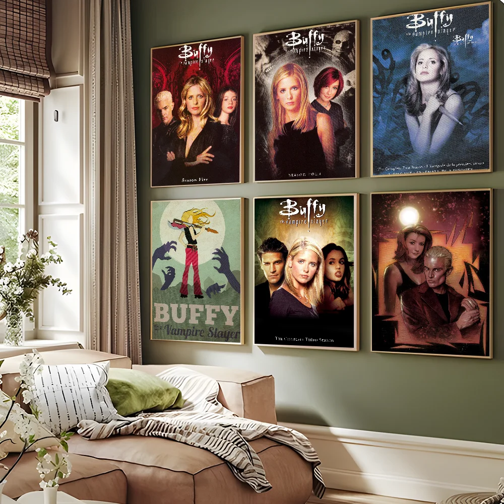 Buffy The Vampire Slayer DIY Sticky Poster Waterproof Paper Sticker Coffee House Bar Stickers Wall Painting