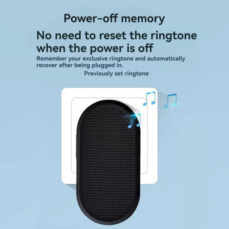 EU PLUG Wireless Doorbell Long Distance Elderly Pager Smart Remote Control Electronic Doorbell Wireless Emergency Pager