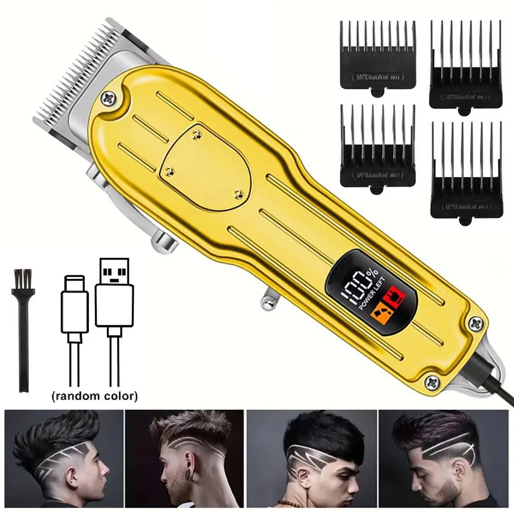 

Машинки для стрижки волос для мужчин Professional - Беспроводные парикмахерские машинки для стрижки и ухода за волосами Перезаряжаемый триммер для бороды