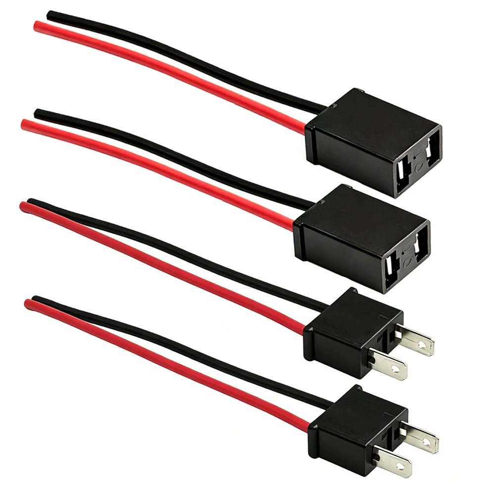 

4Pcs H7 Socket Adapter Wiring Harness Male Female Plug Connector Extension Cable Car Lamp Holder Led Bulb Base Accessories