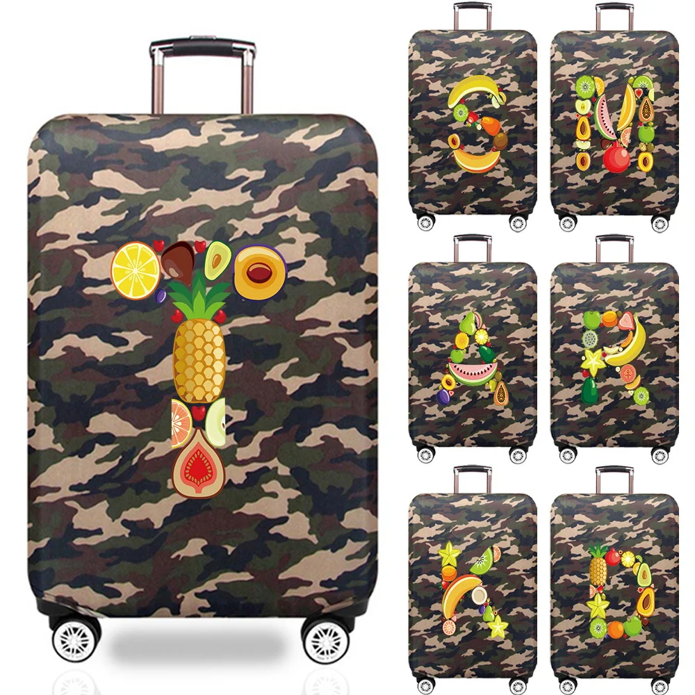 

Trolley Box Cover Thick Elastic Luggage Cover Protector Wear Resistant Camouflage Style 18-32inch Luggage Suitable Fruit Series