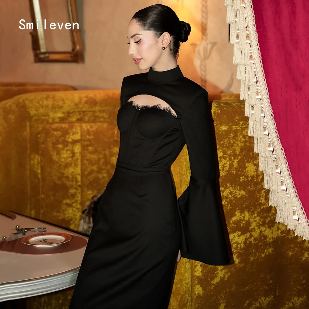 

Smileven Luxury Mermaid Prom Dress High Neck Cutout Party Gowns Elegant Appliques Lace Formal Occassion Dress Customized 2026