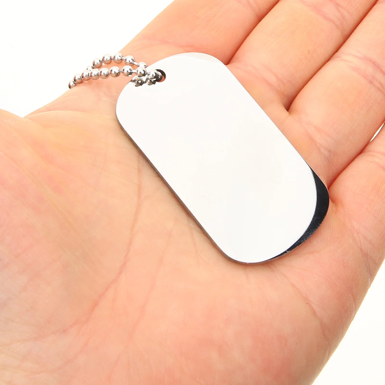 

Men Stainless Steel Dog Tag Necklace Double Sided Blank Pendant Chain Stylish Durable Military Personalized Dog Tags for Men