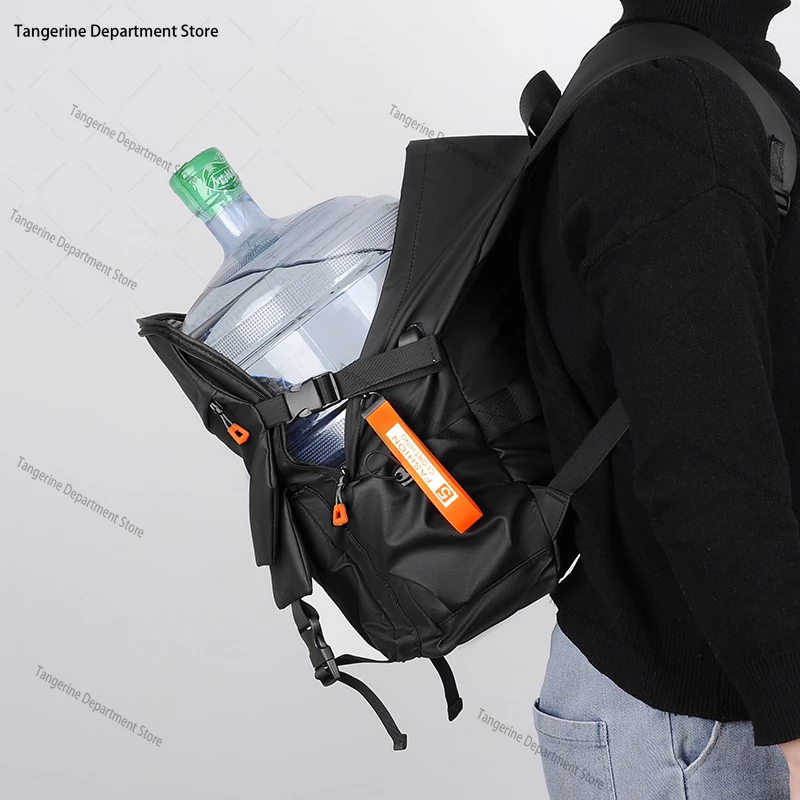 حقيبة ظهر رجالية فاخرة عالية الجودة 15.6 حقيبة ظهر للكمبيوتر المحمول ذات سعة عالية حقيبة سفر مقاومة للماء حقائب ظهر مدرسية عصرية للرجال