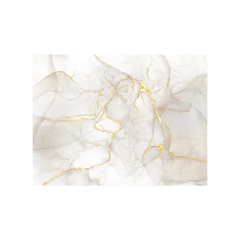 Customize wallpaper White Marble Wallpaper Mural with Gold Veins Luxury Abstract Marble Art Modern Wall Decor for Living Room