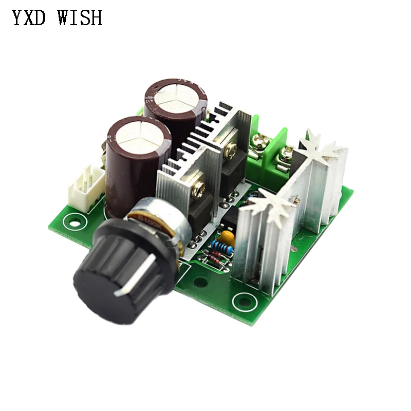 Auto PWM DC Motor Speed Controller Regulator Governor With Knob Switch 12V-40V 32V 10A Volt Regulator Dimmer 400W Board Module