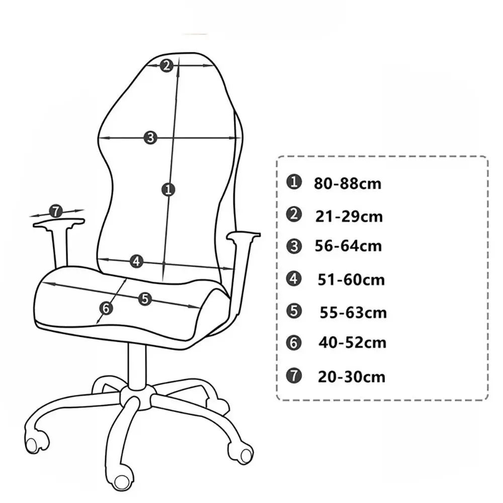 1Set Elastic Stretch Chair Cover Set Spliced Color Patchwork Office Computer Chair Seat Protect Cover Fleece Jacquard