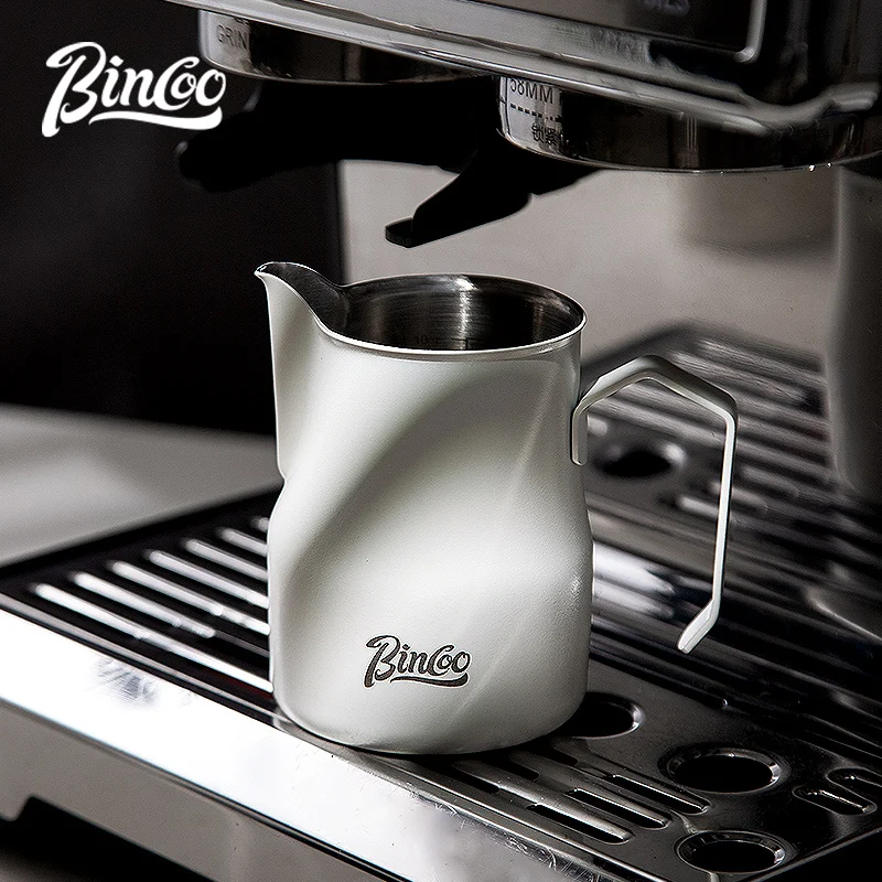 Bincoo Espresso Milk Tank 304 Stainless Steel Professional Big Belly Milk Cup 450ml Latte Art Tank Milk Foam Cup