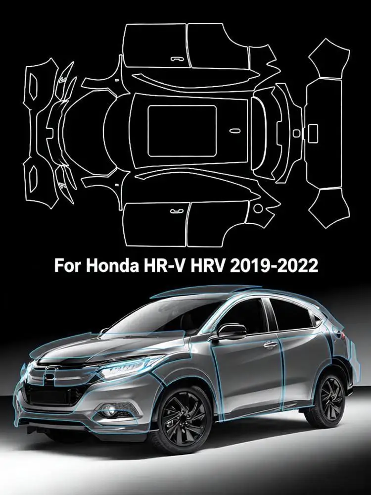 

Для Honda HR-V 2019-2022: Защитная пленка из ТПУ для бампера и капота, самовосстанавливающаяся, матовая, прозрачная, предварительно вырезанная, антицарапийная, устойчивая к царапинам (PPF)