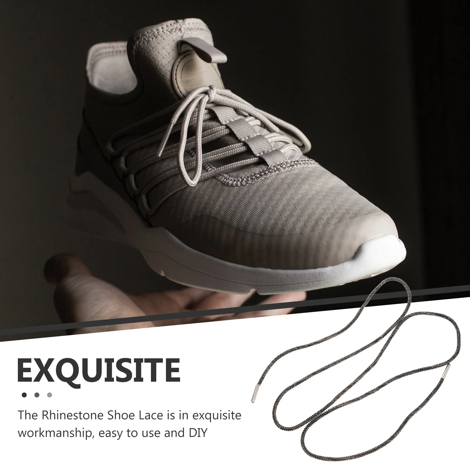 

Shoe Lace Shiny Round Shoelace Decorative Sneakers Running Shoes Durable Pants Rope Waist Cord Diy Glitter Hoodie String