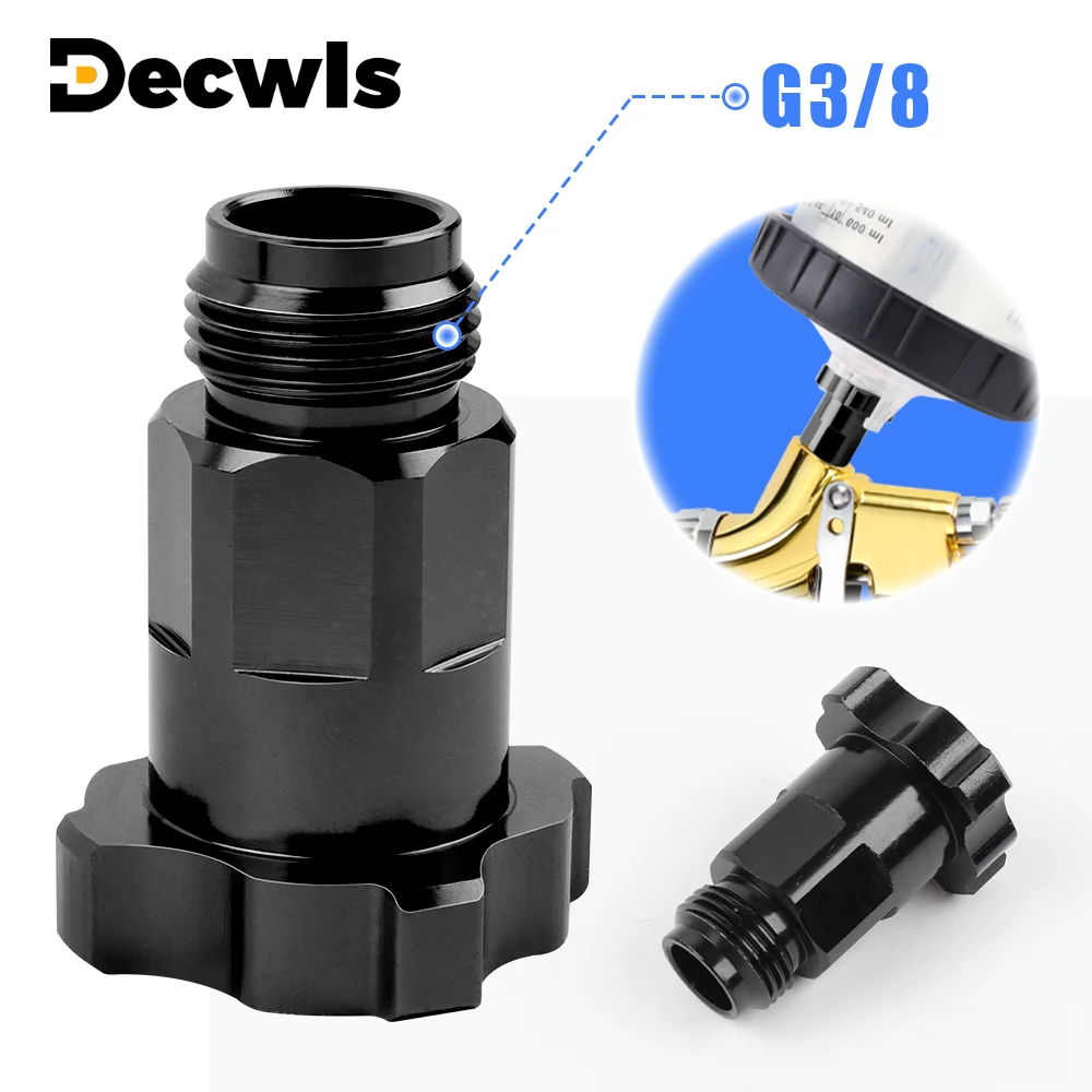 Universal G3/8 Spray Gun Cup Adapter HVLP Paint Sprayer No-clean Cup Connector Portable Spray Gun Disposable Pot Conversion Tool