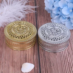 1PC Creative Plastic Hexagon Round Candy Box Wedding Vintage Chocolate Gift Treat Boxes Storage Jar