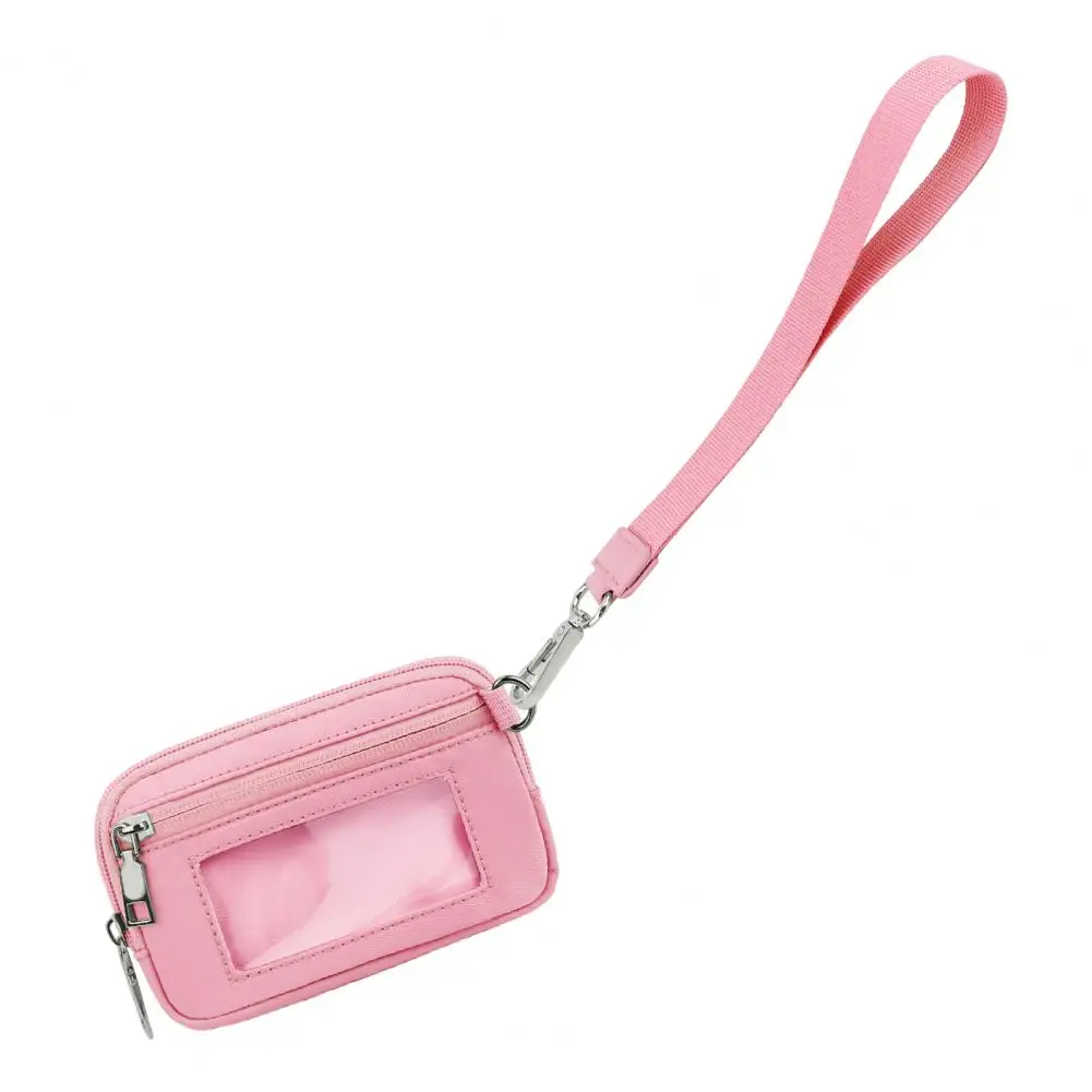 

Coin Purse Wallet Portable Napkin Storage Pouch with Transparent Window Zipper Closure for Phone Jewelry Cards Makeup