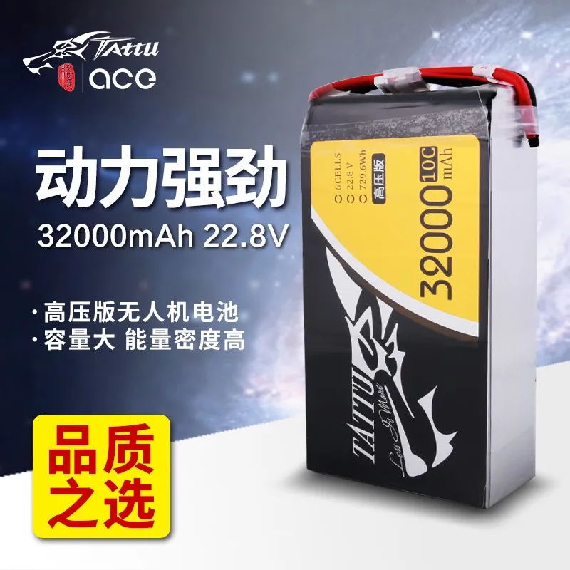 

GENS ACE TATTU High Voltage 32000mAh 10C 22.8V High Rate and High Capacity UAV Battery