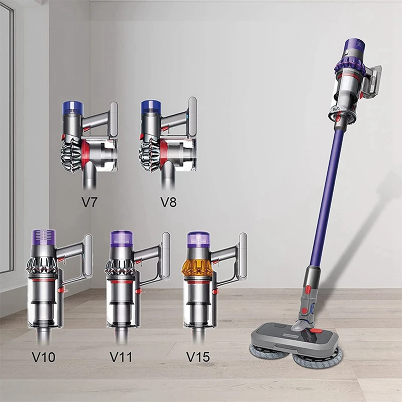 Электрическая насадка для швабры AGOUP для беспроводного пылесоса Dyson V7 V8 V10 V11 V15, насадка для швабры для влажной и сухой уборки, запасные части для щетки для пола