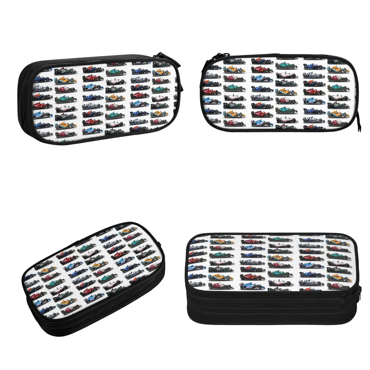 F1 All Cars 2022 Pencil Cases Large Storage Pen Bags Pen Box Pencil Pouch For Boys Girls Students Stationery School Office