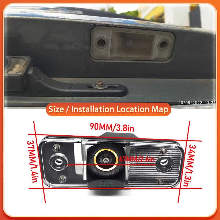 For Hyundai Santa Fe 2 SUV 2005~2012 Azera 2009~2012 Car Parking Camera 1080x720P FishEye Lens Rear View Camera HD Night Vision