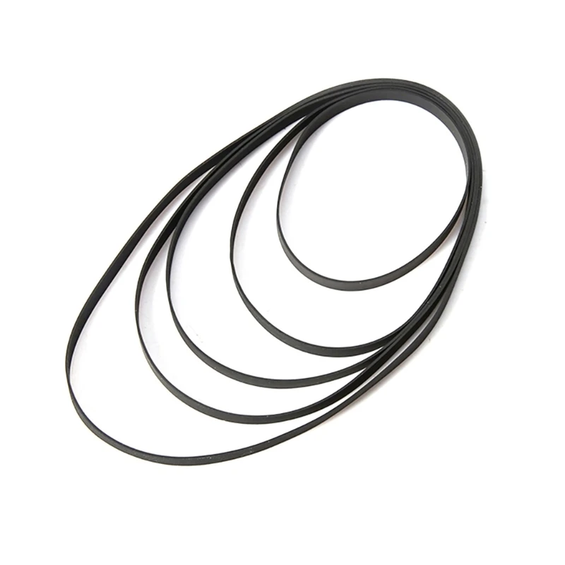 E41W Reliable Rubber Turntable Belt Replacement Long lasting Recorder Rubber Belt Easy to Install 345mm/214mm/209mm/183mm