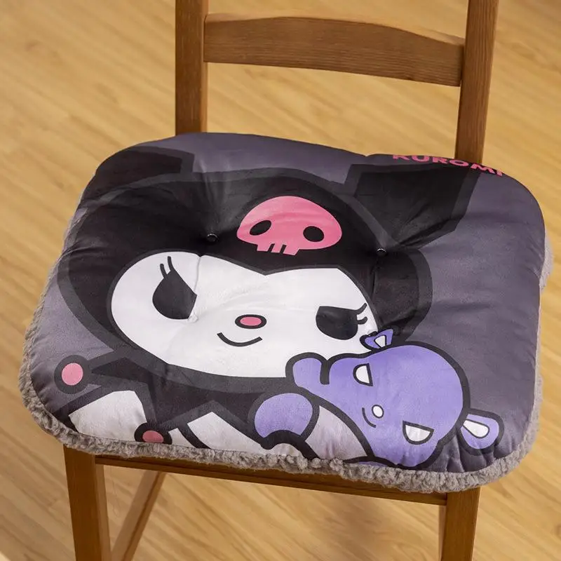 Cojín de felpa de dibujos animados de Anime Sanrio Hello Kitty Cinnamoroll My Melody Y2K, asiento de dormitorio de oficina, cojín grueso, regalos