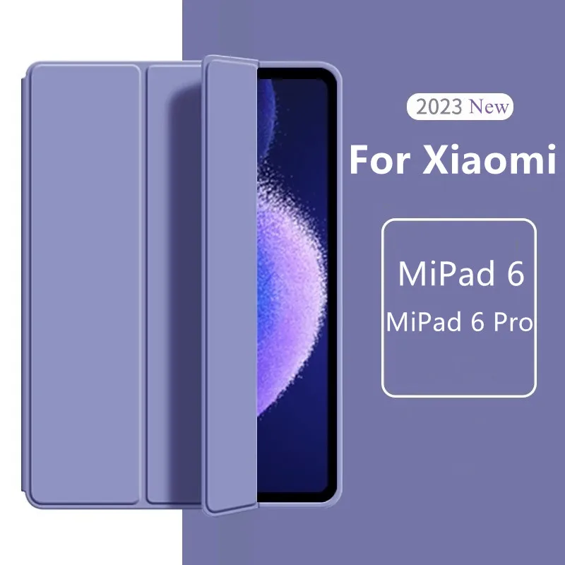 Capa de silicone para Xiaomi Mi Pad 6, 11 "Case, Auto acordar e dormir, Suporte de carregamento