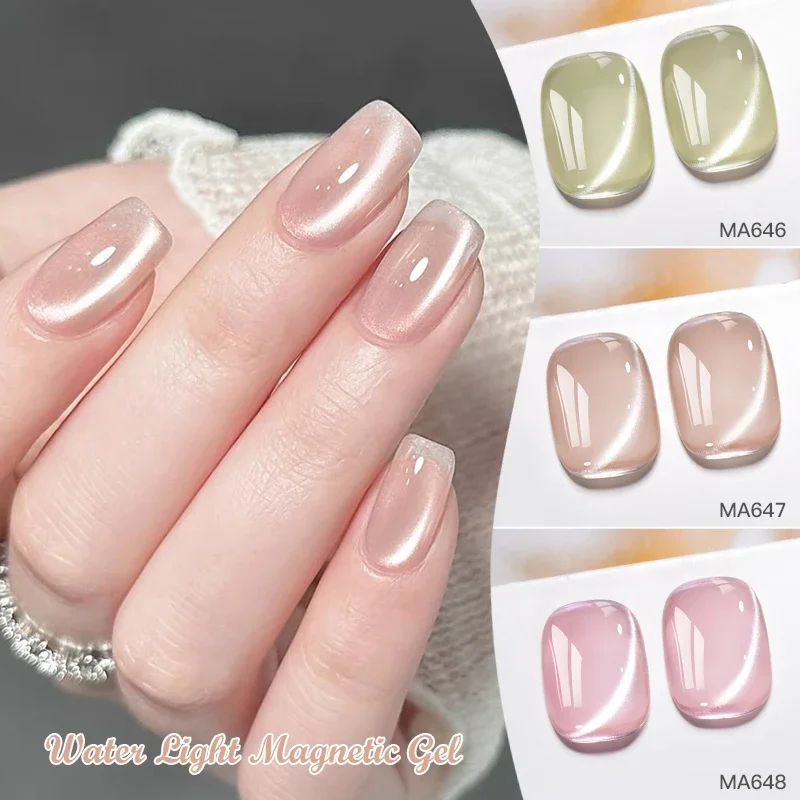 MEET ACROSS 7ml Água Luz Gato Gel Magnético Esmalte Geléia Vidro Magnético Soak Off Gel UV LED Verniz de Arte de Unhas Manicure