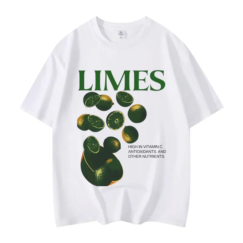 

Hot Sale Limes Funny Graphic T-shirt Men's Women's Fashion Vintage Short Sleeve T-shirts High Quality Cotton Oversized T Shirts
