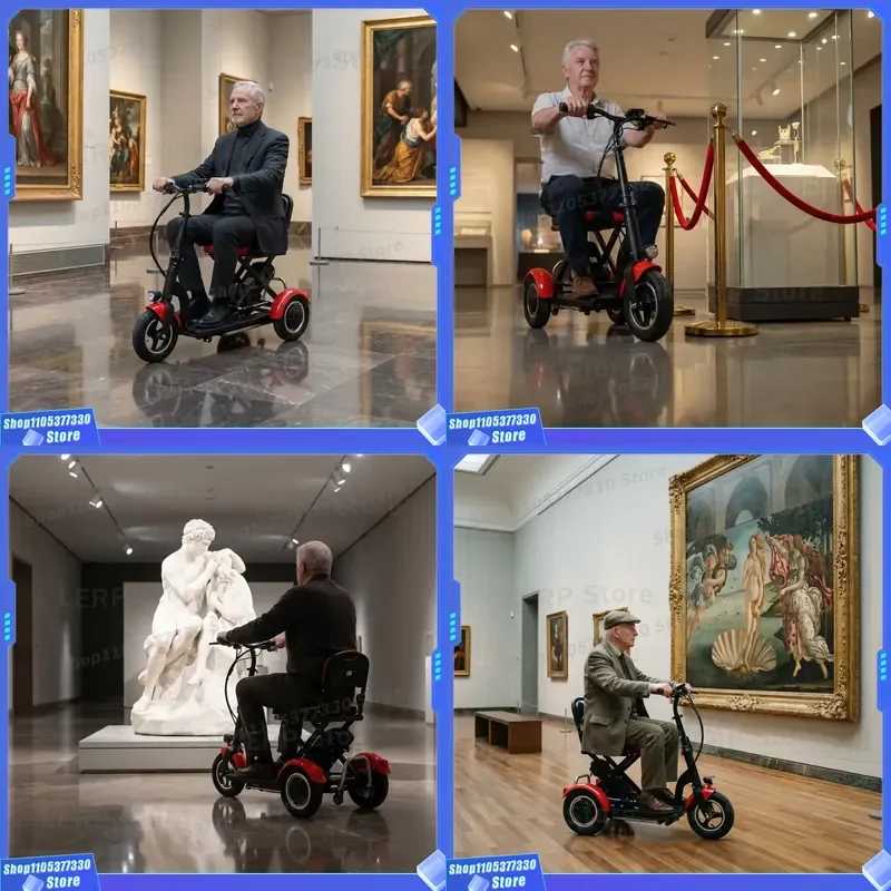 Secure Self Balancing Sturdy Mobility Scooter Elderly with Responsive Brakes for Local Art museum Tours
