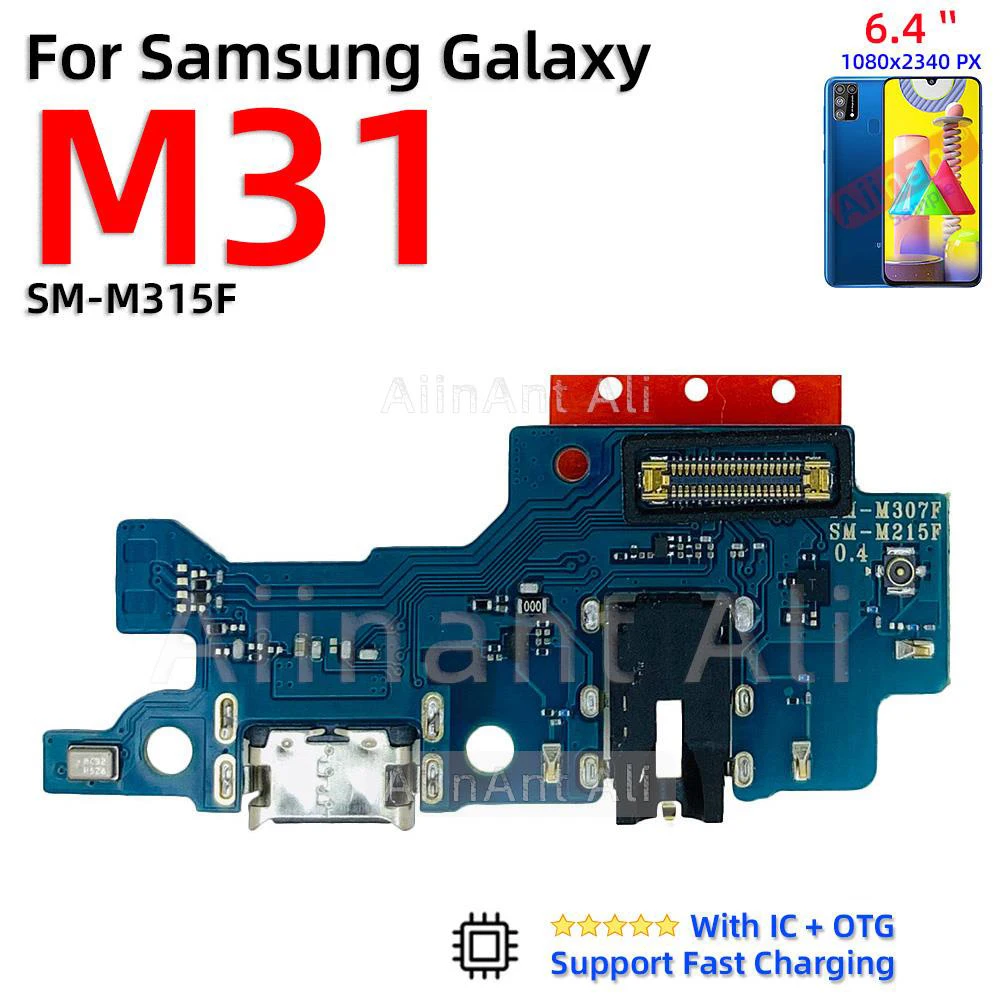 AiinAnt Dock USB Charger Connector Charging Port Flex Cable For Samsung Galaxy M30 M30s M31 M31s M32 M33 M40 M42 M51 M52 M53 M62