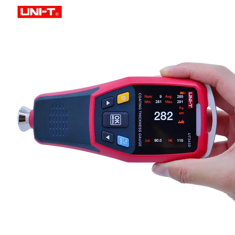 UNI-T مقياس سمك رقمي طلاء المعادن FE/NFE كاشف التعرف على السيارات سيارة طلاء السيارات تستر متر UT343A/UT343D