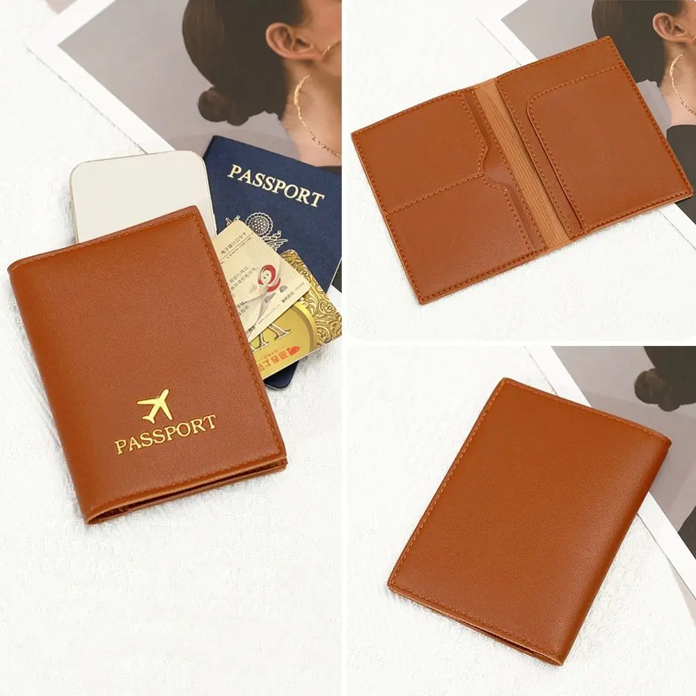 New Simple Fashion Passport Cover Cute Travel Passport Holder Wallet Gift PU Leather Card Case Cover Unisex