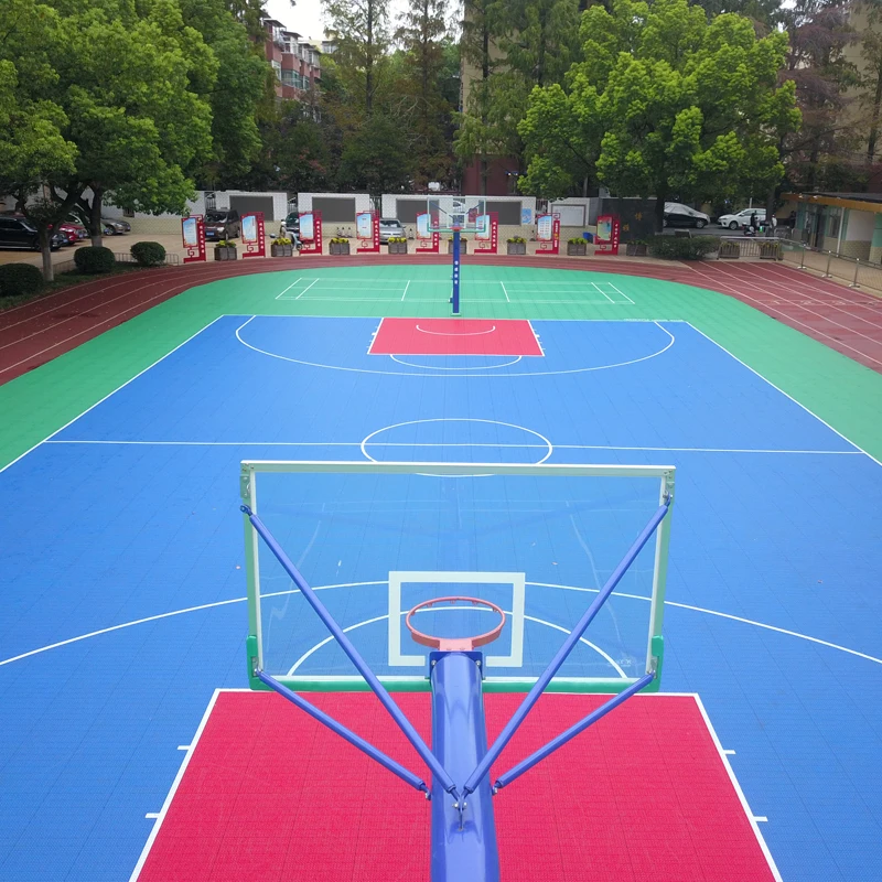 

Beable Interlocking Drainage Tiles Multi-Purpose Sports Flooring Used For Training Ground Badminton Football Basketball Shcool
