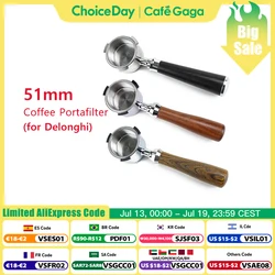 Portafiltro senza fondo per caffè 51mm per Delonghi EC680 EC685 Cestello filtro di ricambio Accessorio per macchina per caffè espresso Strumenti Barista