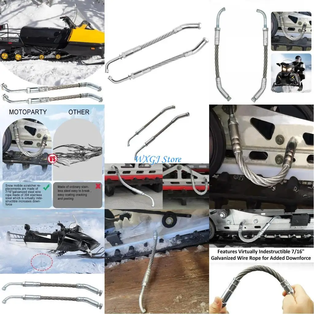 

37JE Ice Scratchers Reverse for Snowmobile Carbides Tipped Track Snow Lubricator