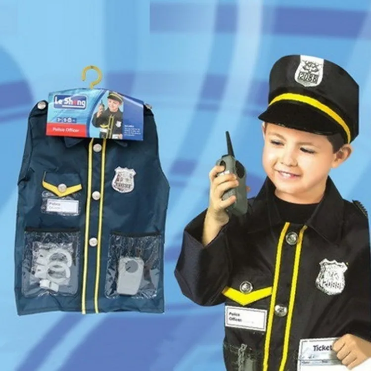 Disfraces de juego de rol para niños, disfraces de bomberos con accesorios de ingeniería, disfraces de policía para Halloween, accesorios de Cosplay