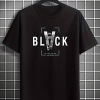 The Black T-Shirt Urban Design 100% Cotton Short Sleeve Crew Neck Casual Top for Men and Women Comfortable and Stylish