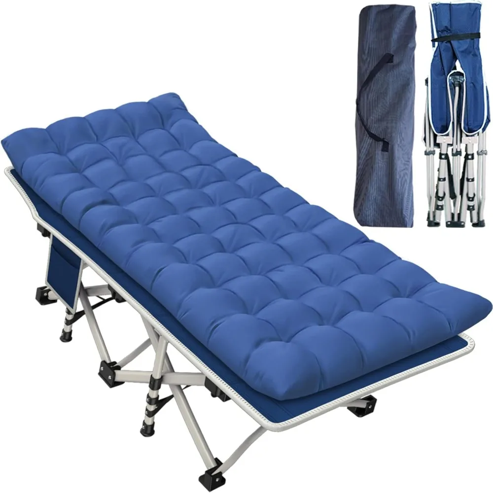 

Folding bed weighing 450 pounds (maximum load capacity), comfortable double layered Oxford heavy-duty bed with portable bag