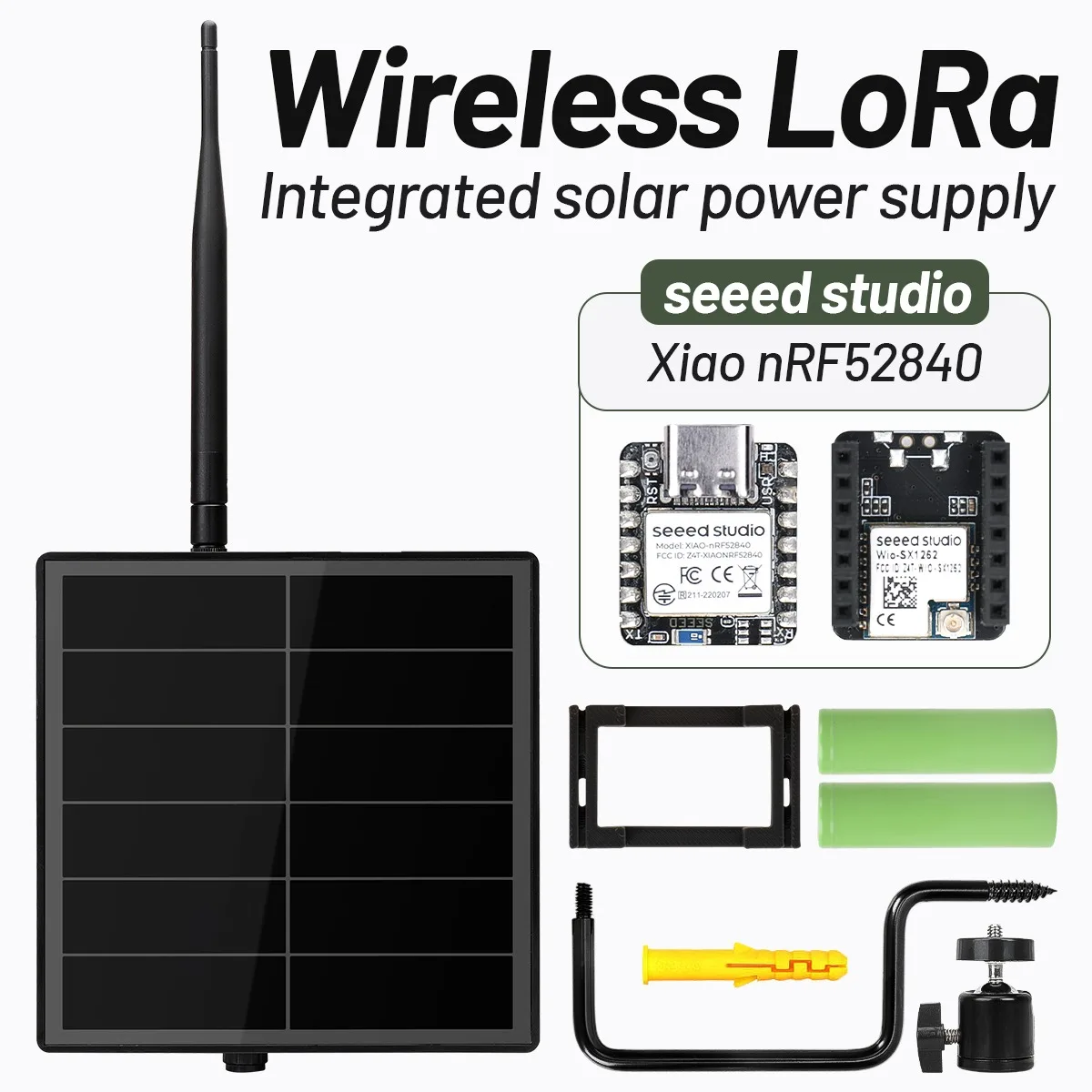 D5L-S1 5w Solar Panel Kit Built in Seeedstudio Xiao nRF52840+SX1262 LoRa Module Compatible Meshcore Meshtastic Solar Node