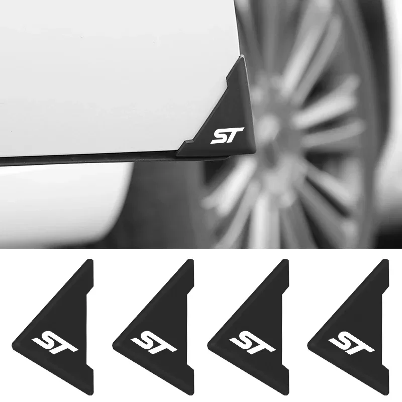 

2 шт., угловая крышка для двери автомобиля, бампер, защита от царапин для Ford Stline ST Focus Fiesta Mondeo Ecosport Kuga ESCAPE, аксессуары