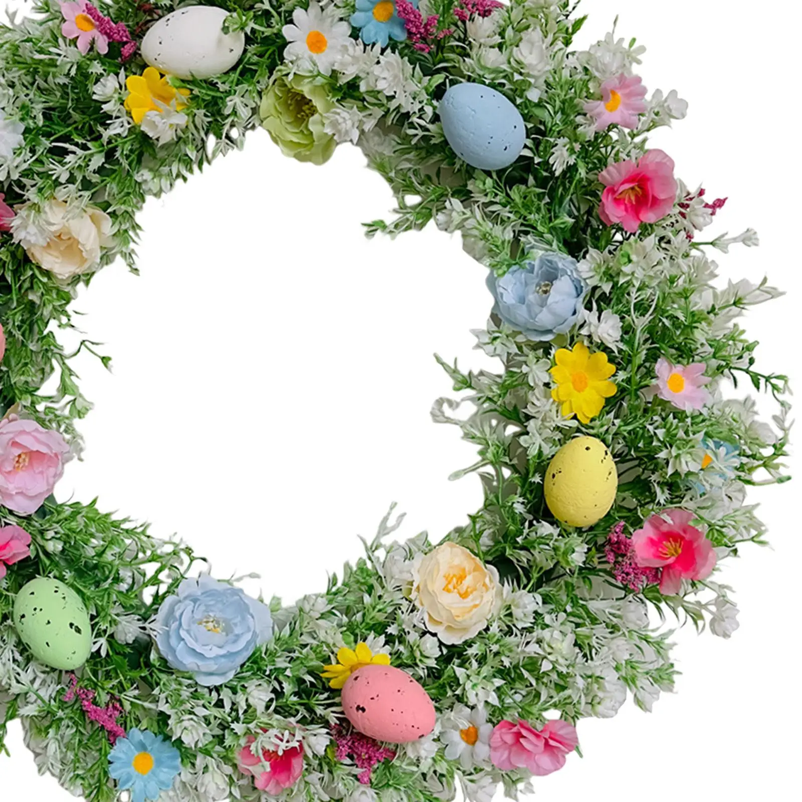 بيضة عيد الفصح زهرة إكليل زهرة اصطناعية إكليل الزخرفية إكليل الربيع باب إكليل للمنزل خارج الاحتفال زخرفة #4