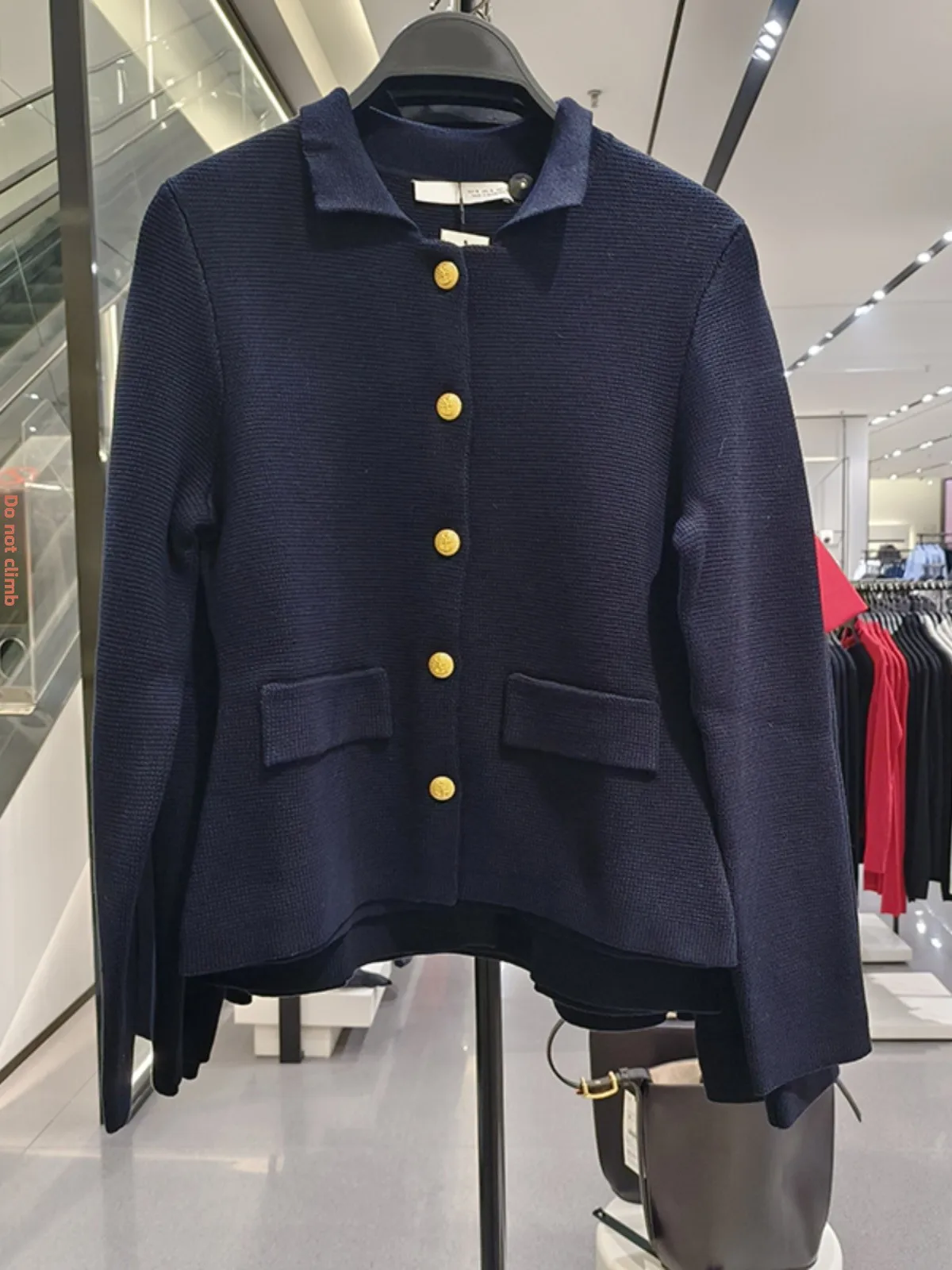 

Spor Knitted Jaet for Women with Stand Collar And Gold Buttons URCACHE Commute Sle Loose Fit ort Coat Long Sve