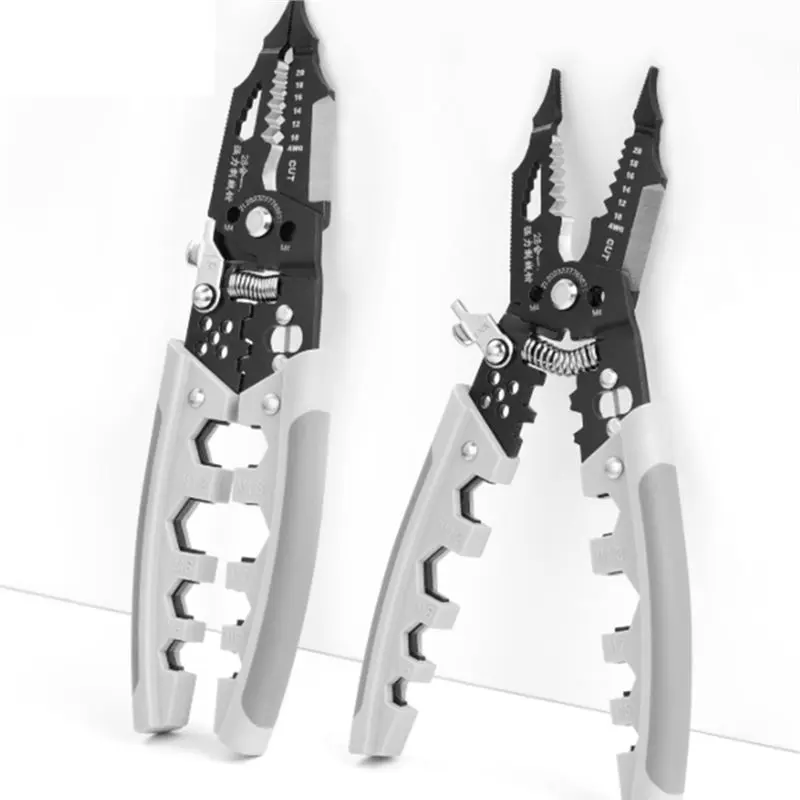 AT05 – Kabelabisolierwerkzeug, 28-in-1, multifunktionaler Abisolierer, Zange, 20,3 cm, Drahtschneiden, Crimpen, Verdrahtung, Handwerkzeug