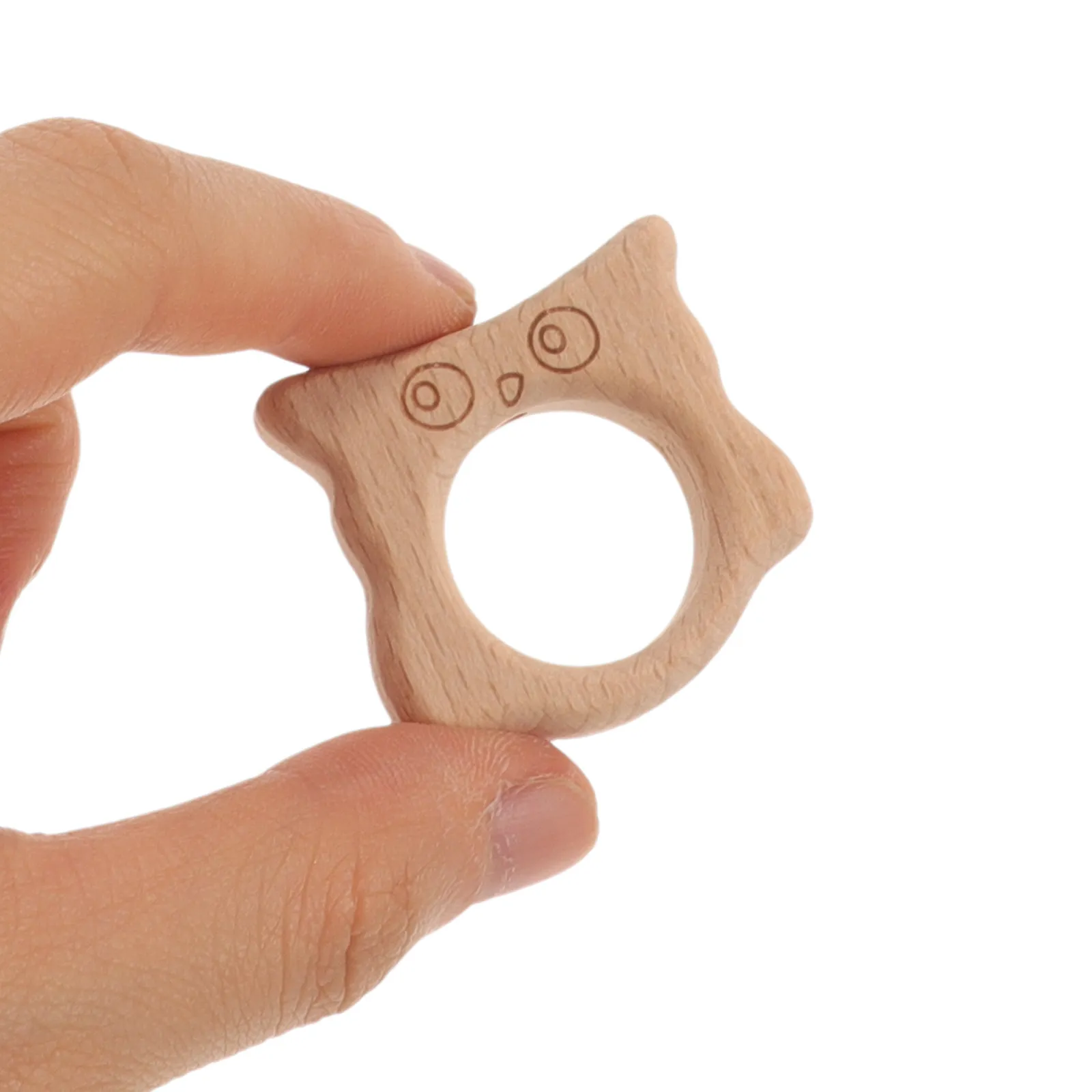 20 Stück Baby-Holzscheiben - Niedliche Tierförmige Holz-Beißringe für Säuglinge, Greifentwicklungsring für Neugeborene, Holzspielzeug für Babys