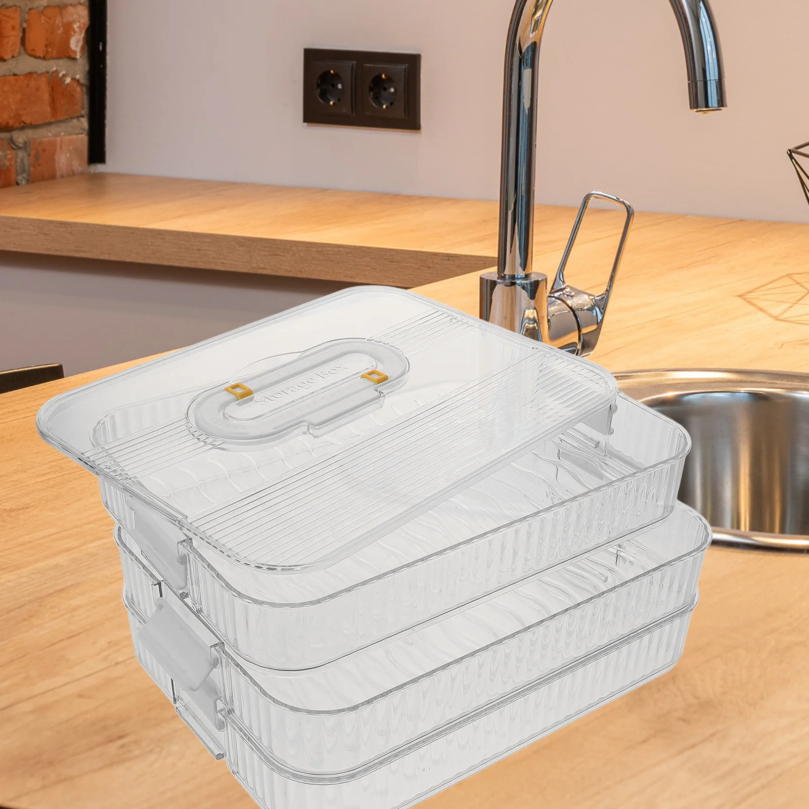 

Alipis Refrigerator Storage Box Food Container for Fridge Dumpling Keeper Lidded Cooling Bin Kitchen Organization Case