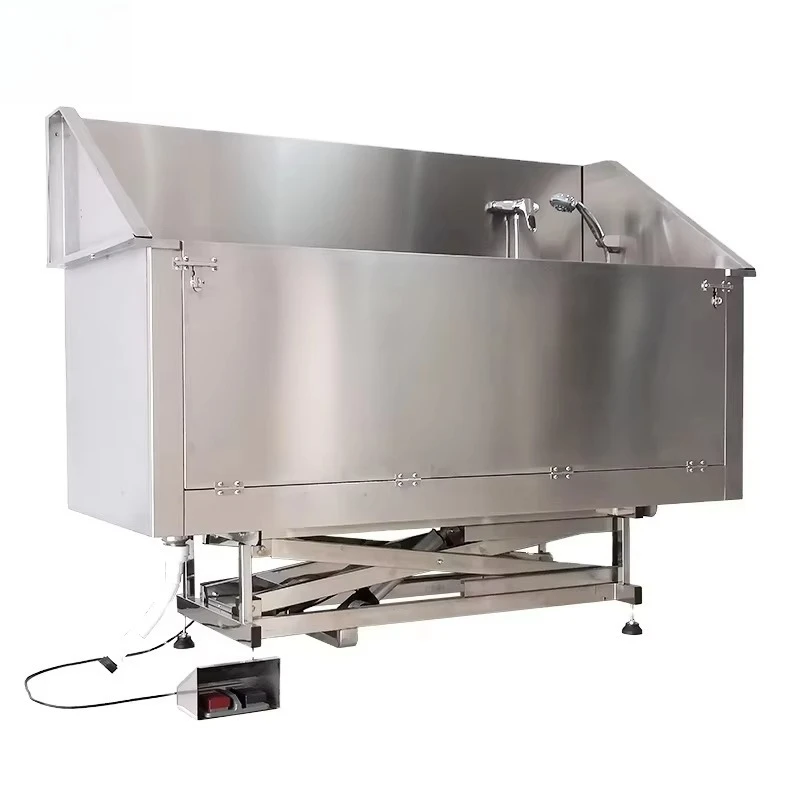 

Equipment Oversize Multifunction Pet Dog Grooming Bathtub with Electric Lift Stainless Steel Dog Shower Bathtub